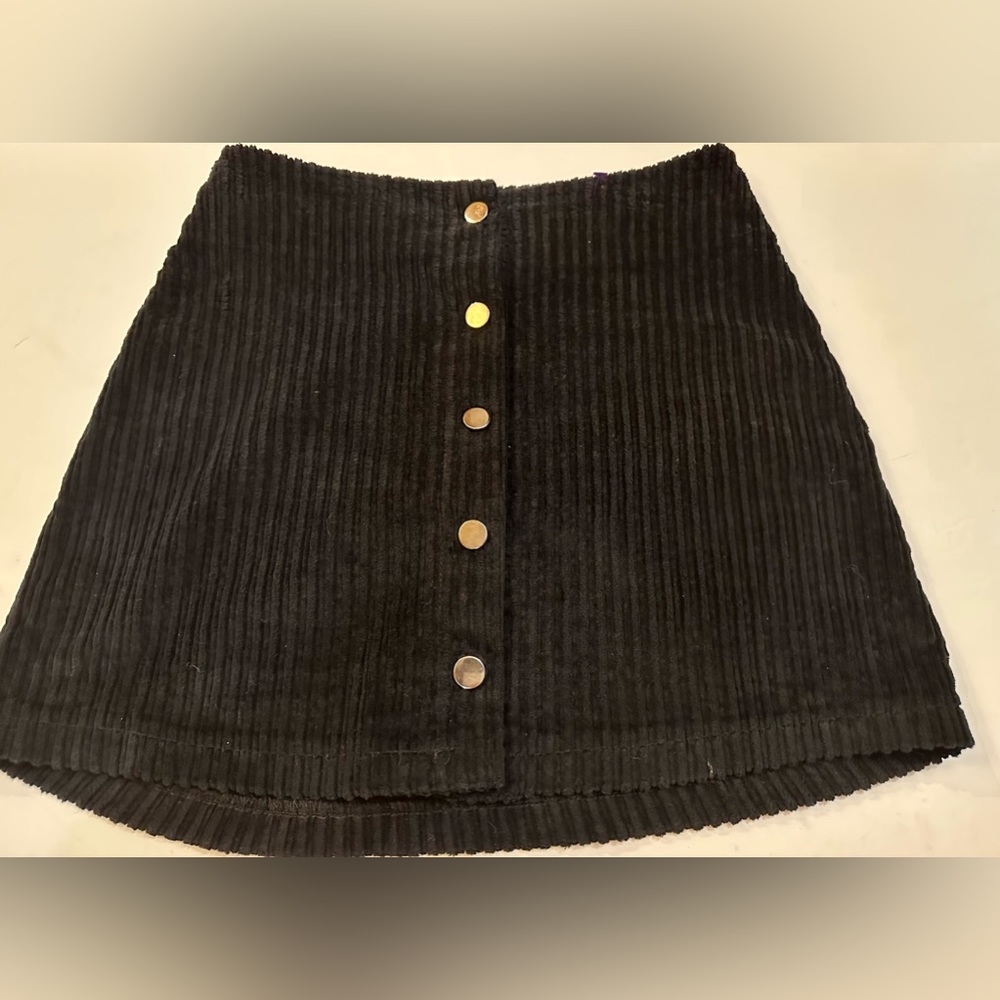 OLE KOTON Black CORDUROY MINI SKIRT 28” waist